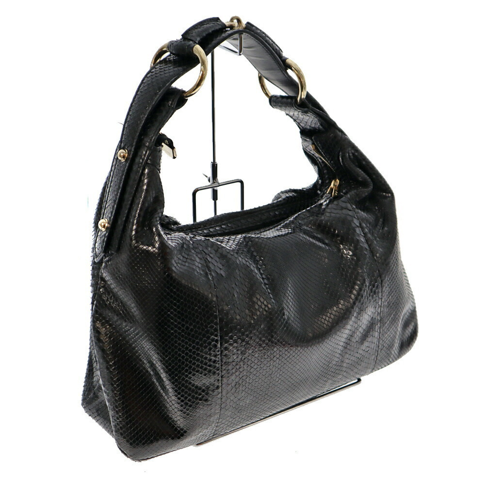 Gucci Handbag Black Python Leather - image 1